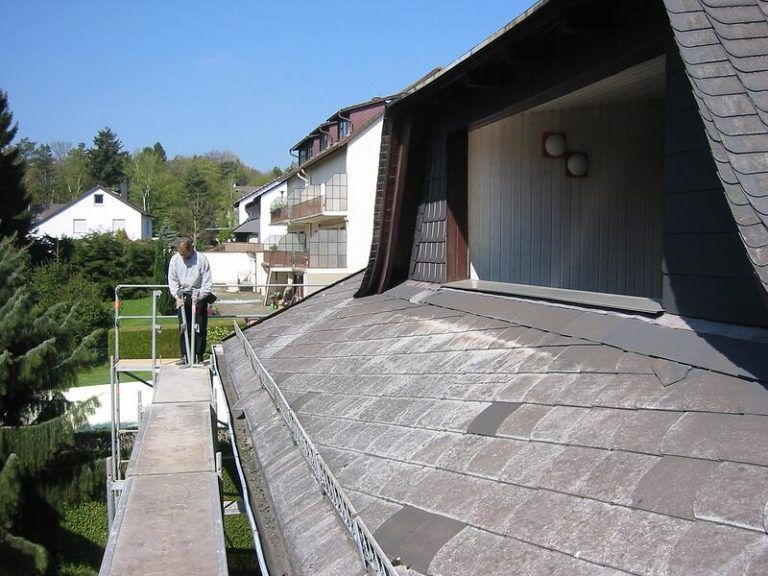 Asbest Dachsanierung Schiefer Schuppendeckung
