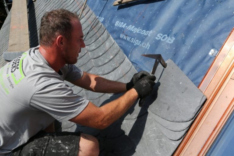 Dach bestandteile Schiefer Dachdecker
