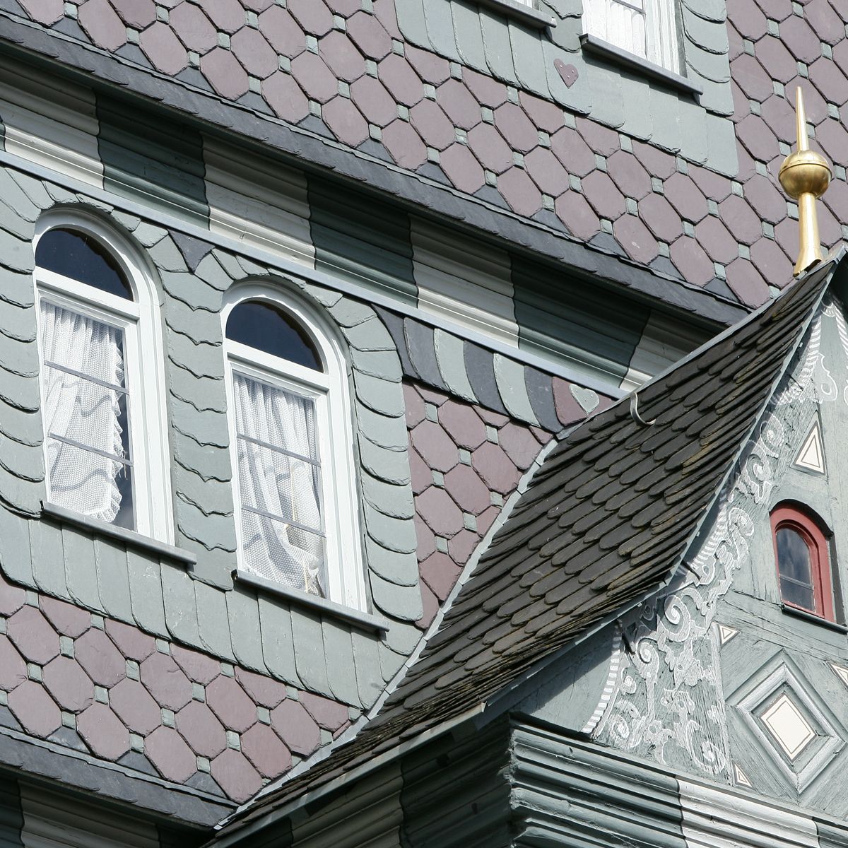 20x20 cm Naturschiefer Schiefer Dach Fassade Gaube Wabe univer . 1 m² = 40 St. 